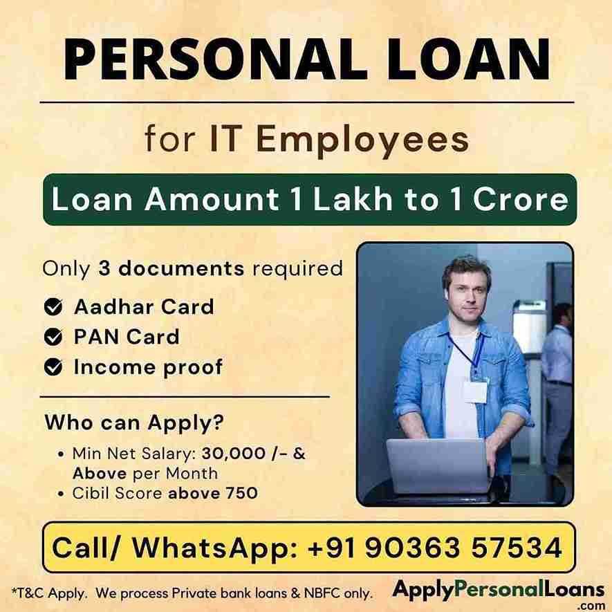 IT Professionals & Software Engineers Personal Loan Offer for Engineers & Technocrats India