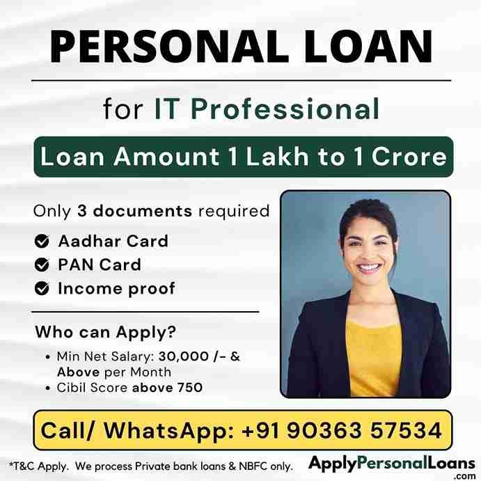 IT & Software Specialists personal loan options available for salaried residents in Nellore