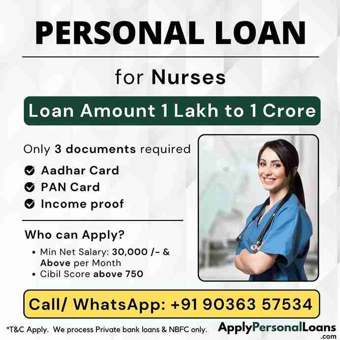 Nurses & Medical Assistants personal loan options available for salaried residents in Mangaluru