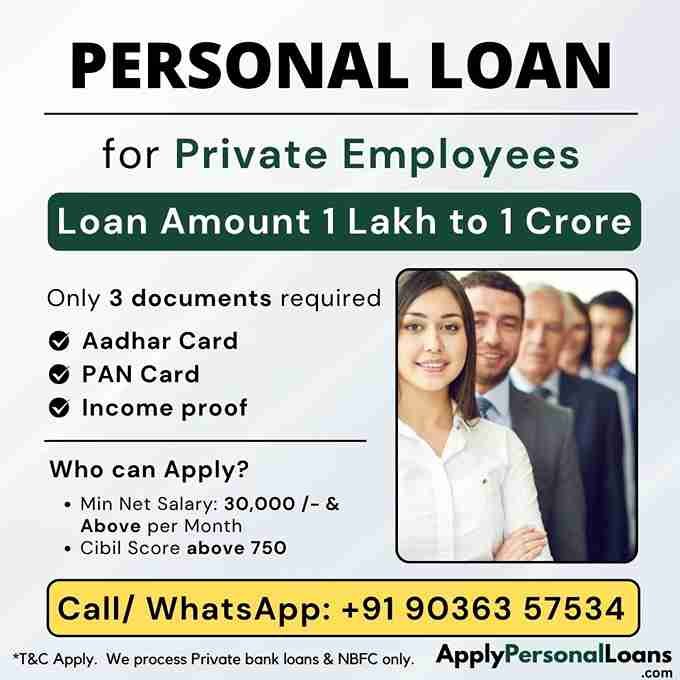 Private Sector Executives personal loan options available for salaried residents in Thiruvananthapuram