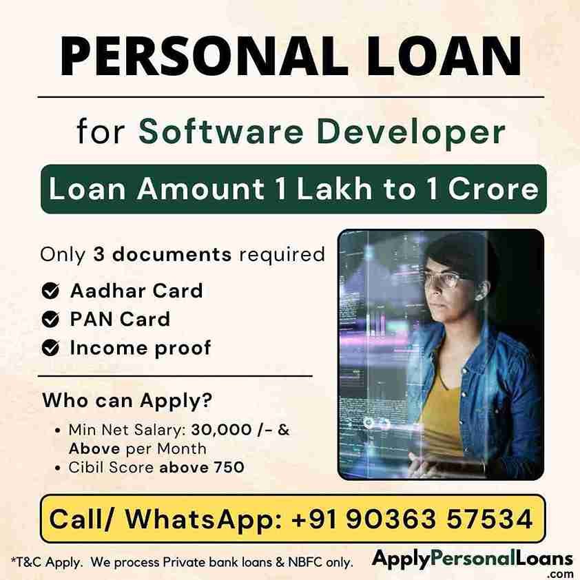 Software Developers & Coders personal loan options available for salaried residents in Thrissur